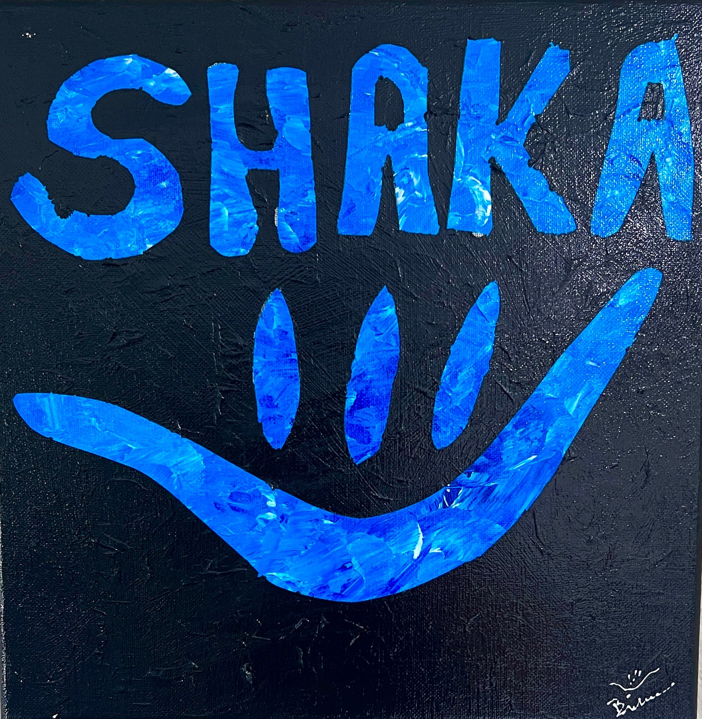 Surf. Shaka. Repeat 12x12 Canvas