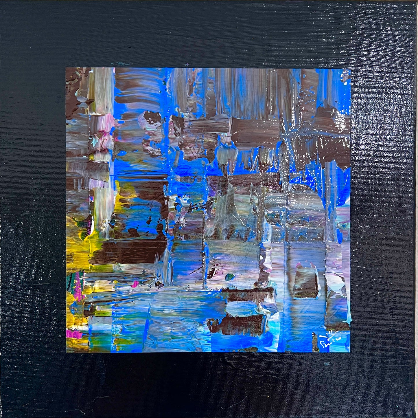 Refractions in Blue 12x12 Canvas
