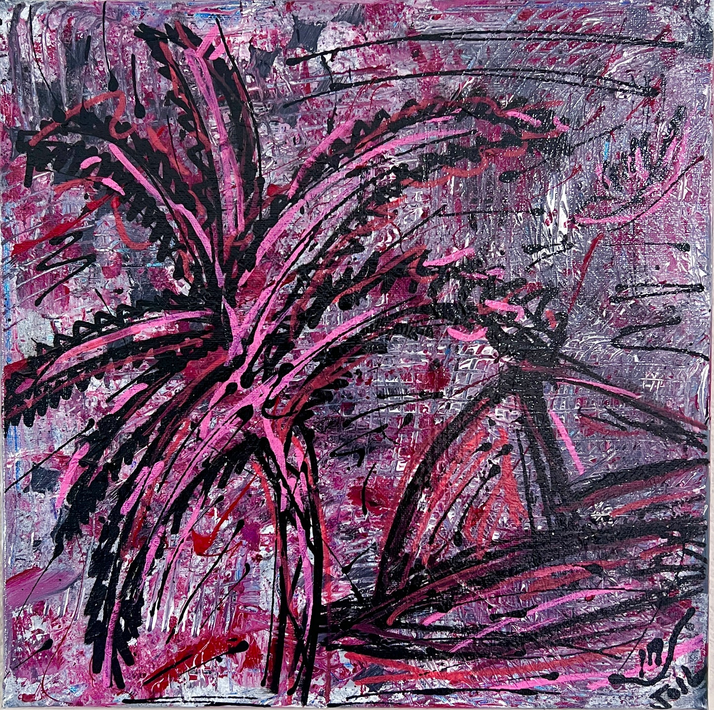 Beneath the Palms 12x12 Canvas