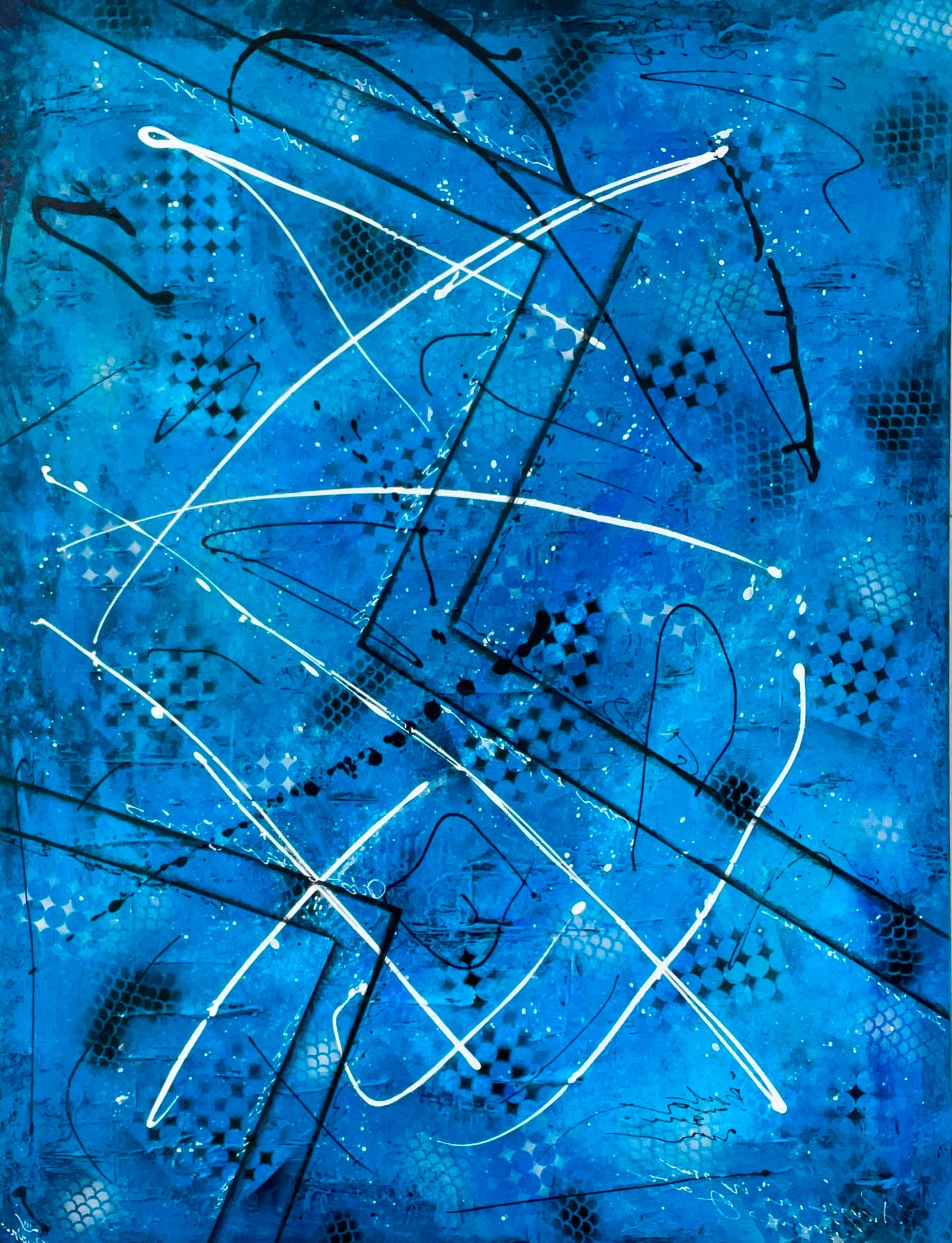 Sting Ray Blue - 48x36 Canvas