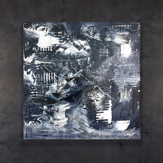 Charcoal Graphite 12x12 Canvas