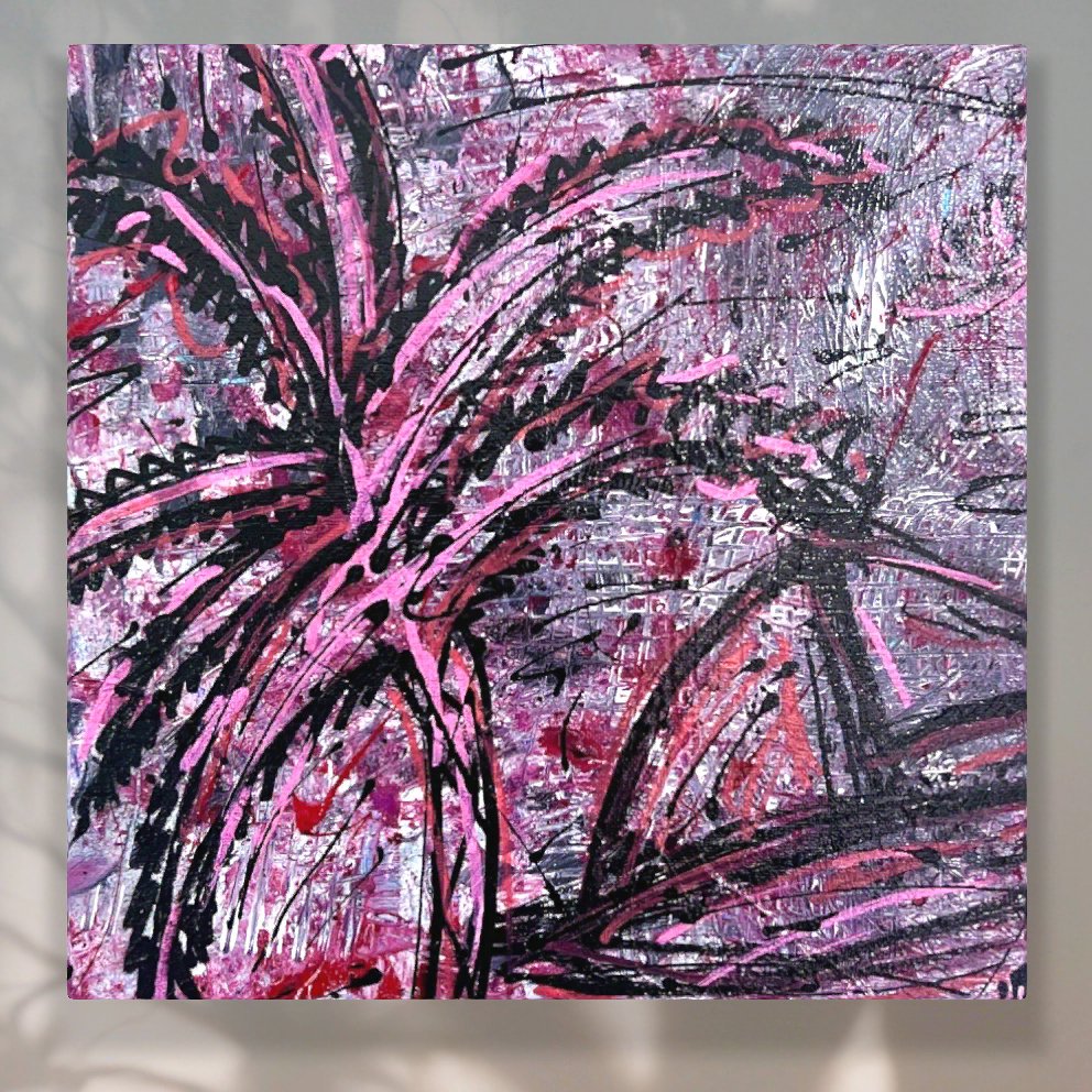 Beneath the Palms 12x12 Canvas