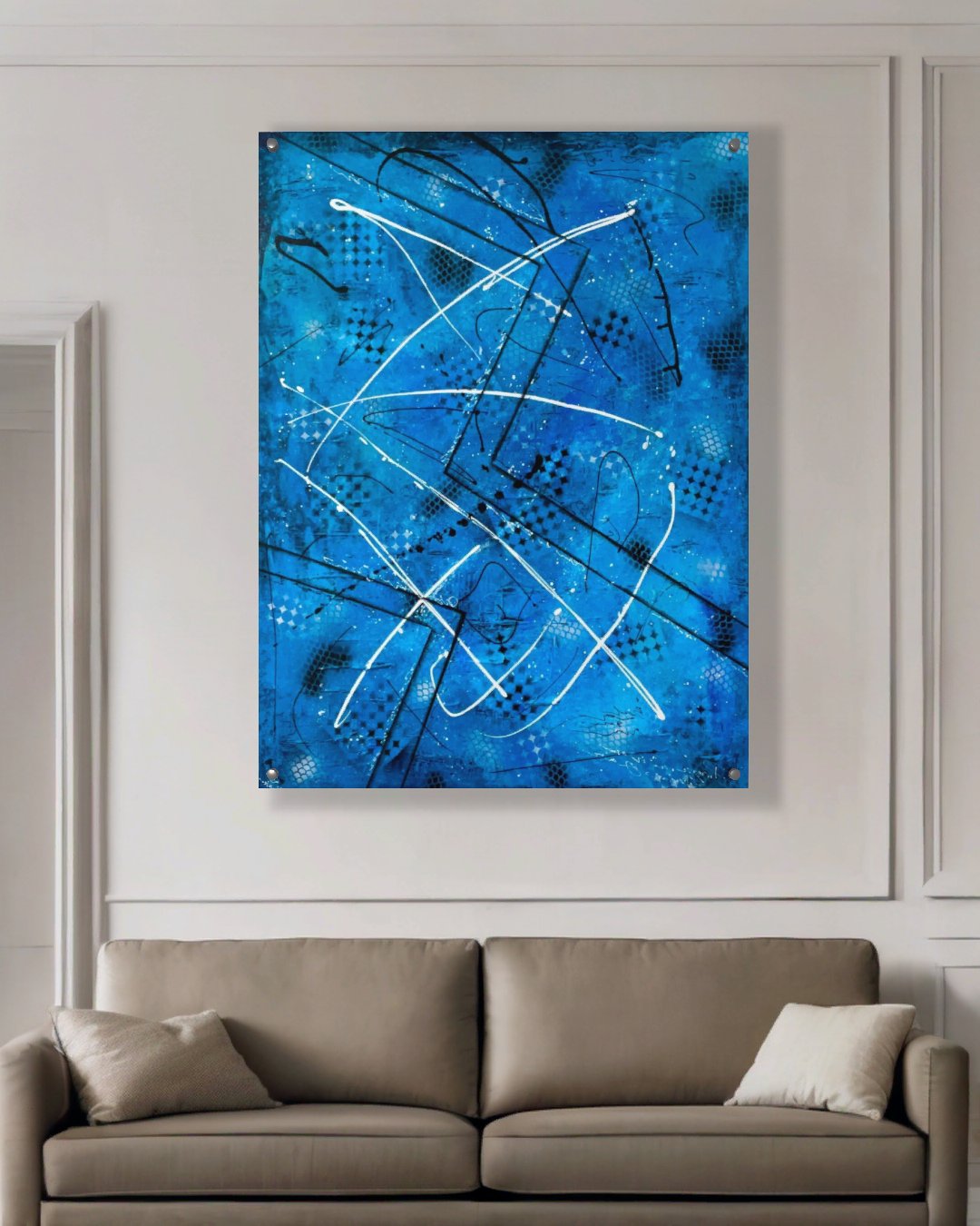 Sting Ray Blue - 48x36 Canvas