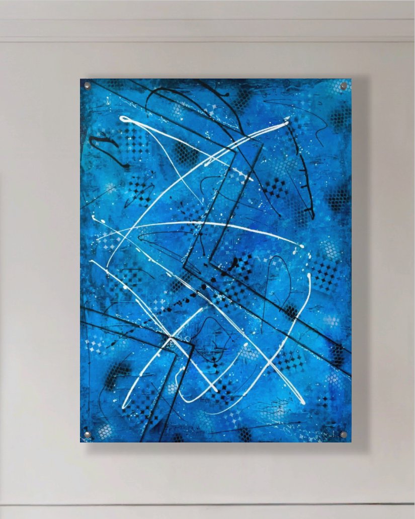 Sting Ray Blue - 48x36 Canvas