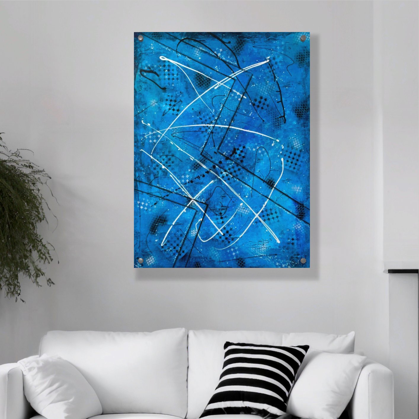 Sting Ray Blue - 48x36 Canvas