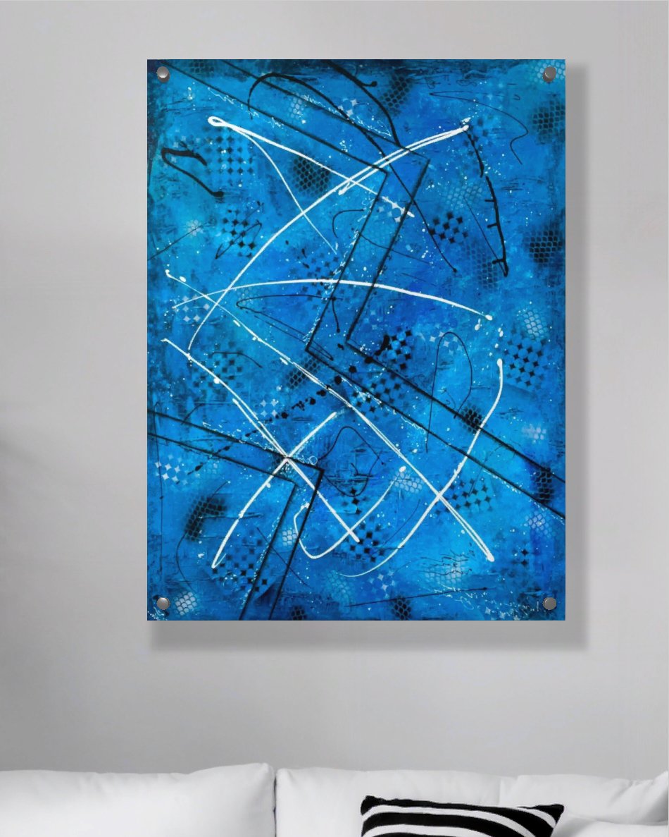 Sting Ray Blue - 48x36 Canvas